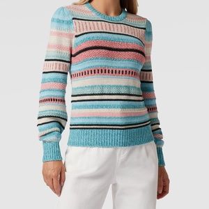 Polo Ralph Lauren Striped Linen Blend Pullover Knitted Sweater
